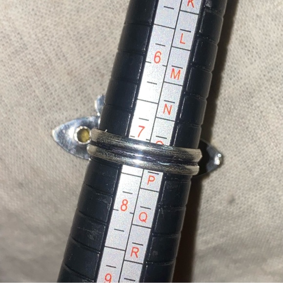 Yellow Citrine facet cut multi-gem cluster Ring - Picture 6 of 8